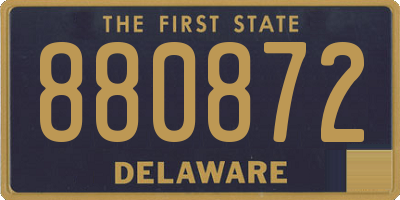 DE license plate 880872