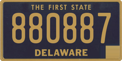 DE license plate 880887