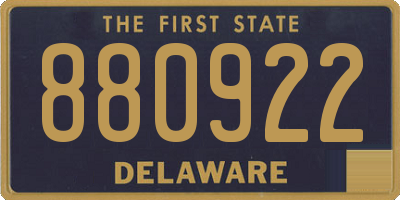 DE license plate 880922