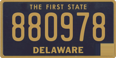 DE license plate 880978
