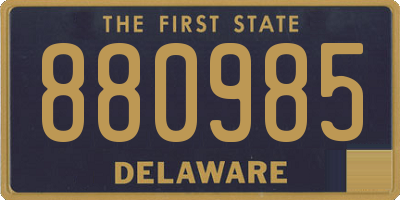 DE license plate 880985