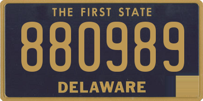 DE license plate 880989