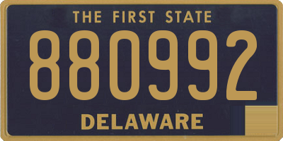 DE license plate 880992
