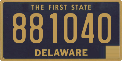 DE license plate 881040