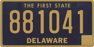 DE license plate 881041