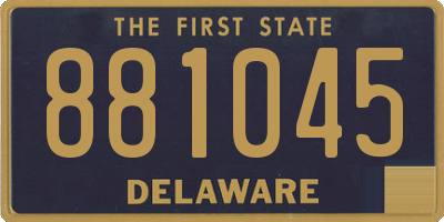 DE license plate 881045