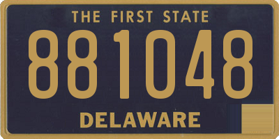 DE license plate 881048