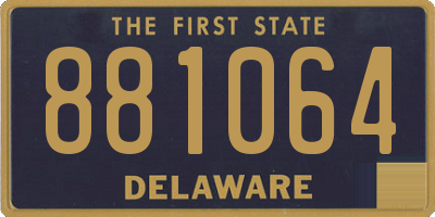 DE license plate 881064