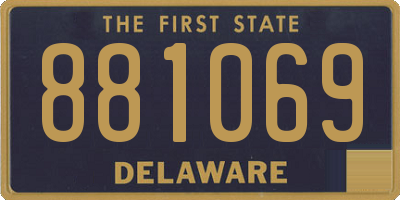 DE license plate 881069