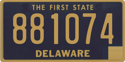DE license plate 881074