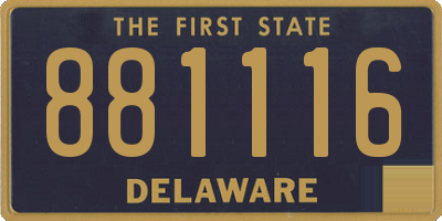 DE license plate 881116