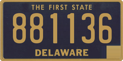 DE license plate 881136