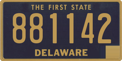 DE license plate 881142