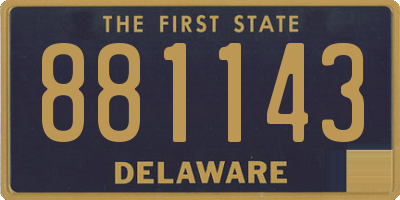DE license plate 881143