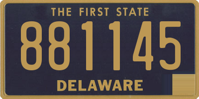 DE license plate 881145