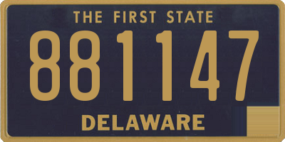 DE license plate 881147