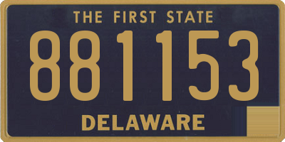 DE license plate 881153