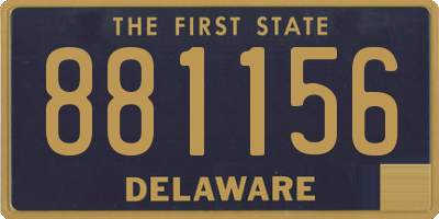 DE license plate 881156