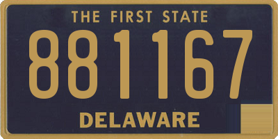 DE license plate 881167