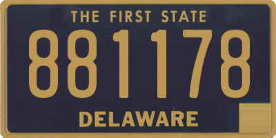 DE license plate 881178