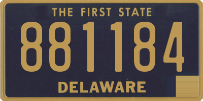 DE license plate 881184