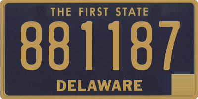 DE license plate 881187