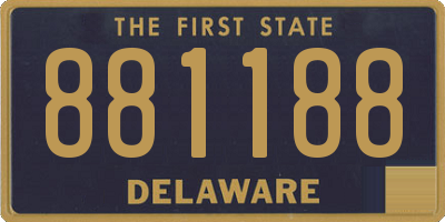 DE license plate 881188