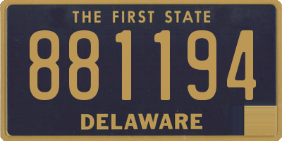DE license plate 881194