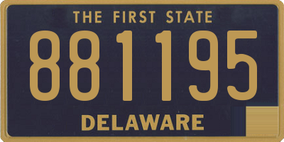 DE license plate 881195