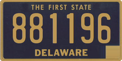 DE license plate 881196