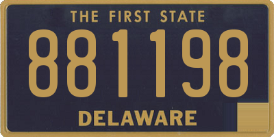 DE license plate 881198
