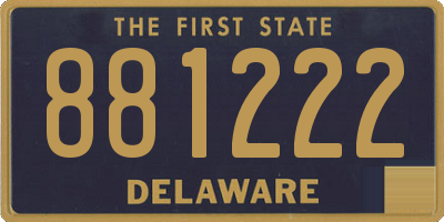 DE license plate 881222