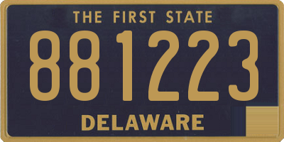 DE license plate 881223