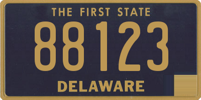 DE license plate 88123