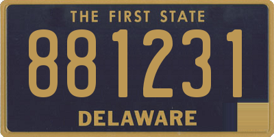 DE license plate 881231