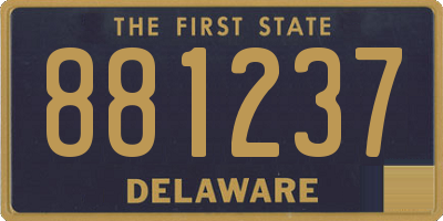 DE license plate 881237