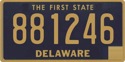 DE license plate 881246