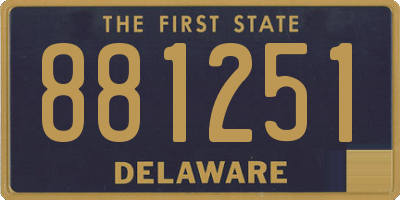 DE license plate 881251