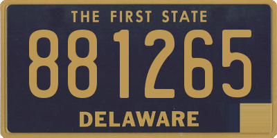 DE license plate 881265