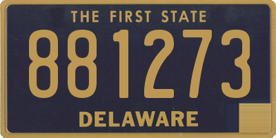 DE license plate 881273