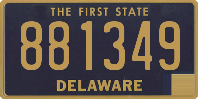 DE license plate 881349