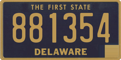 DE license plate 881354