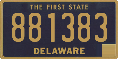 DE license plate 881383