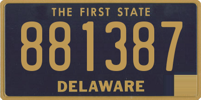 DE license plate 881387