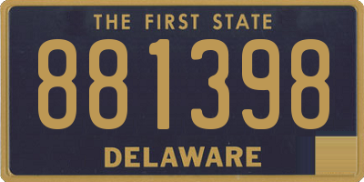 DE license plate 881398