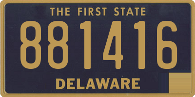 DE license plate 881416