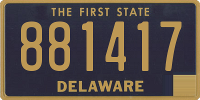 DE license plate 881417