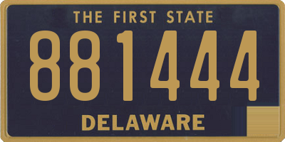 DE license plate 881444