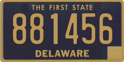 DE license plate 881456