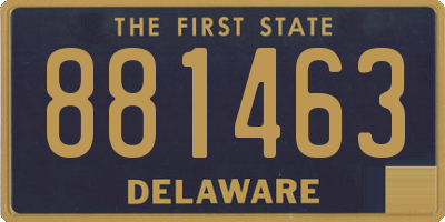 DE license plate 881463